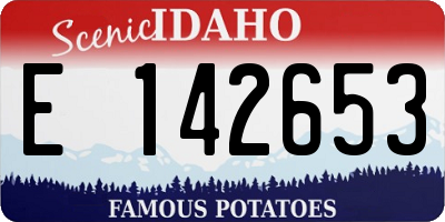 ID license plate E142653
