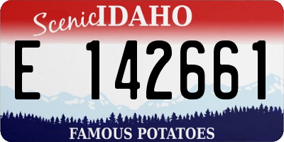 ID license plate E142661