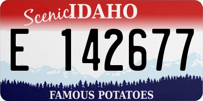 ID license plate E142677