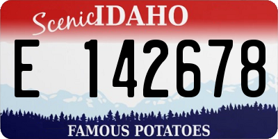 ID license plate E142678