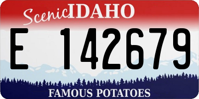 ID license plate E142679