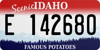 ID license plate E142680