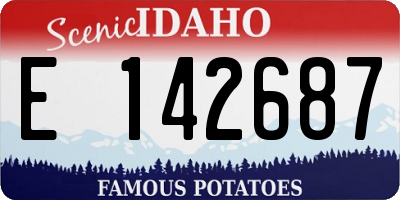 ID license plate E142687
