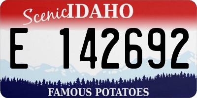 ID license plate E142692