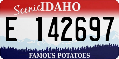 ID license plate E142697