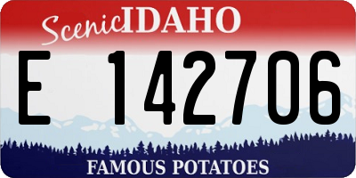ID license plate E142706