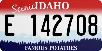 ID license plate E142708