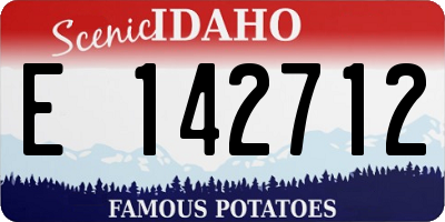 ID license plate E142712