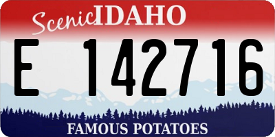 ID license plate E142716
