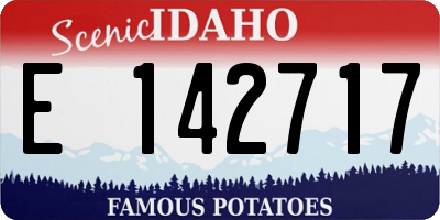 ID license plate E142717