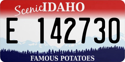 ID license plate E142730