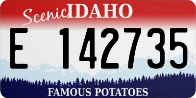 ID license plate E142735
