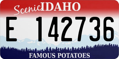 ID license plate E142736