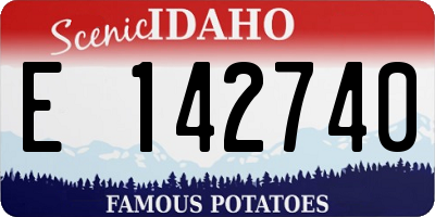 ID license plate E142740