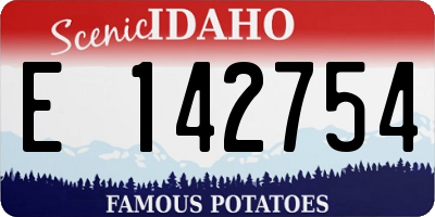 ID license plate E142754
