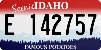 ID license plate E142757