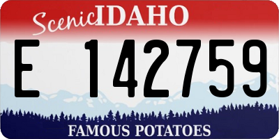 ID license plate E142759