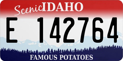 ID license plate E142764