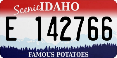 ID license plate E142766