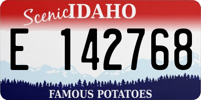 ID license plate E142768