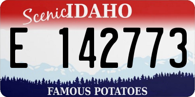 ID license plate E142773