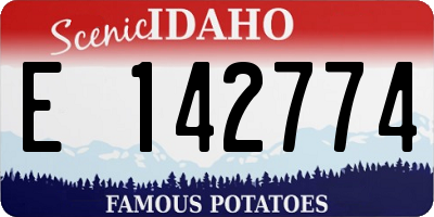 ID license plate E142774