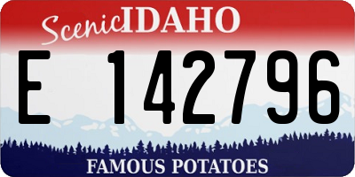 ID license plate E142796