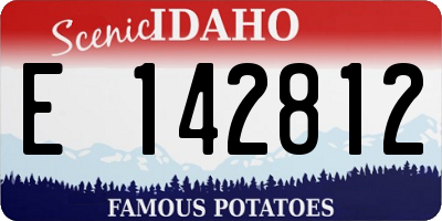 ID license plate E142812