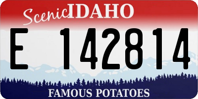 ID license plate E142814
