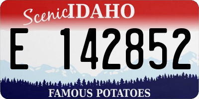 ID license plate E142852