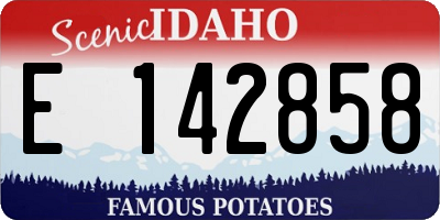 ID license plate E142858
