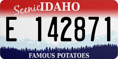 ID license plate E142871
