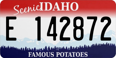 ID license plate E142872