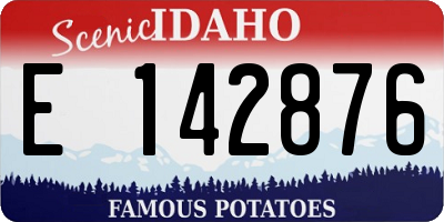 ID license plate E142876