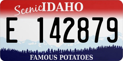 ID license plate E142879