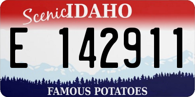 ID license plate E142911
