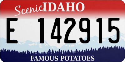 ID license plate E142915