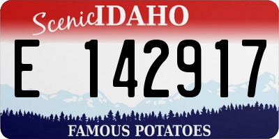 ID license plate E142917