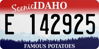ID license plate E142925