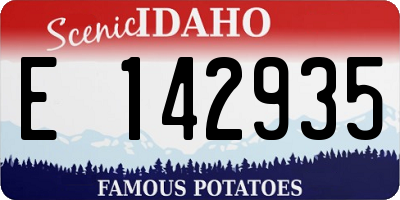 ID license plate E142935