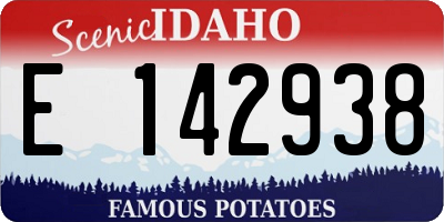 ID license plate E142938