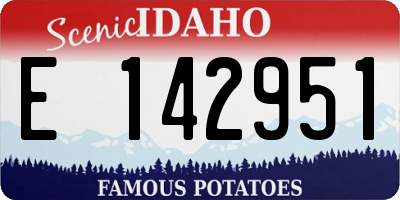 ID license plate E142951