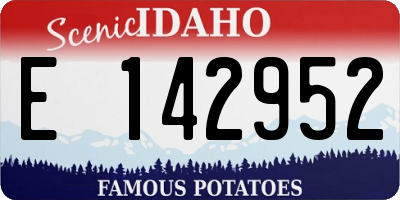 ID license plate E142952