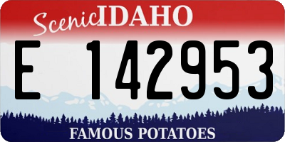 ID license plate E142953