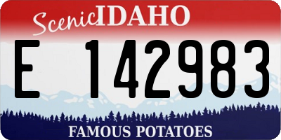 ID license plate E142983