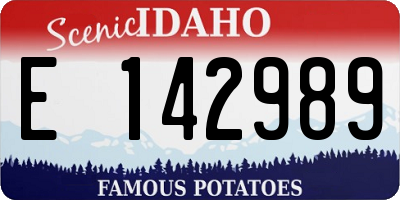 ID license plate E142989