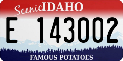 ID license plate E143002