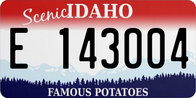 ID license plate E143004