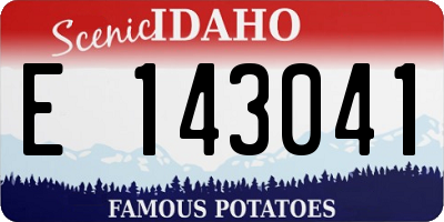 ID license plate E143041
