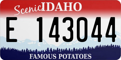 ID license plate E143044